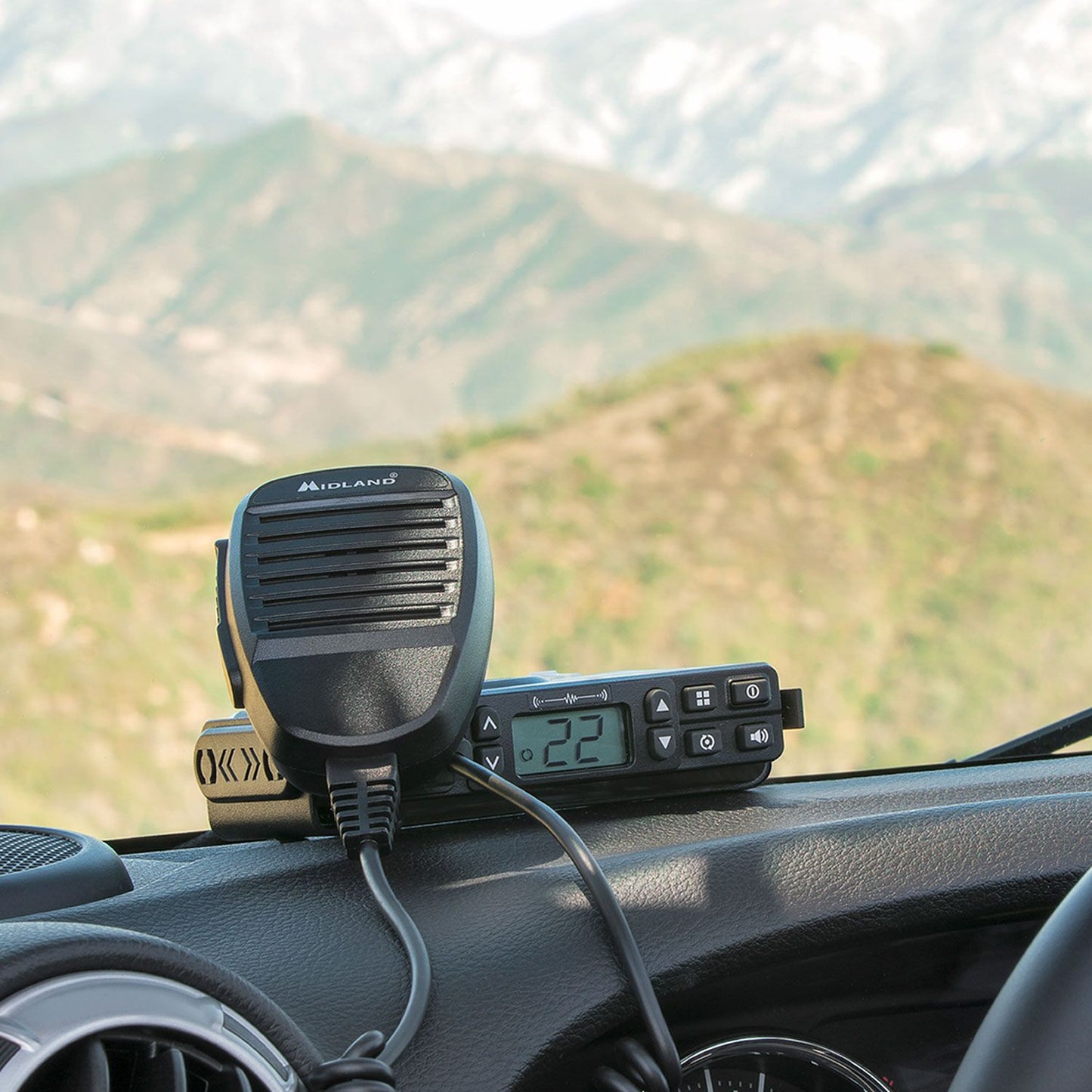 Midland the PMR446 that looks like CB, vehicular transceiver, transceiver with 99 channels and 50 tones