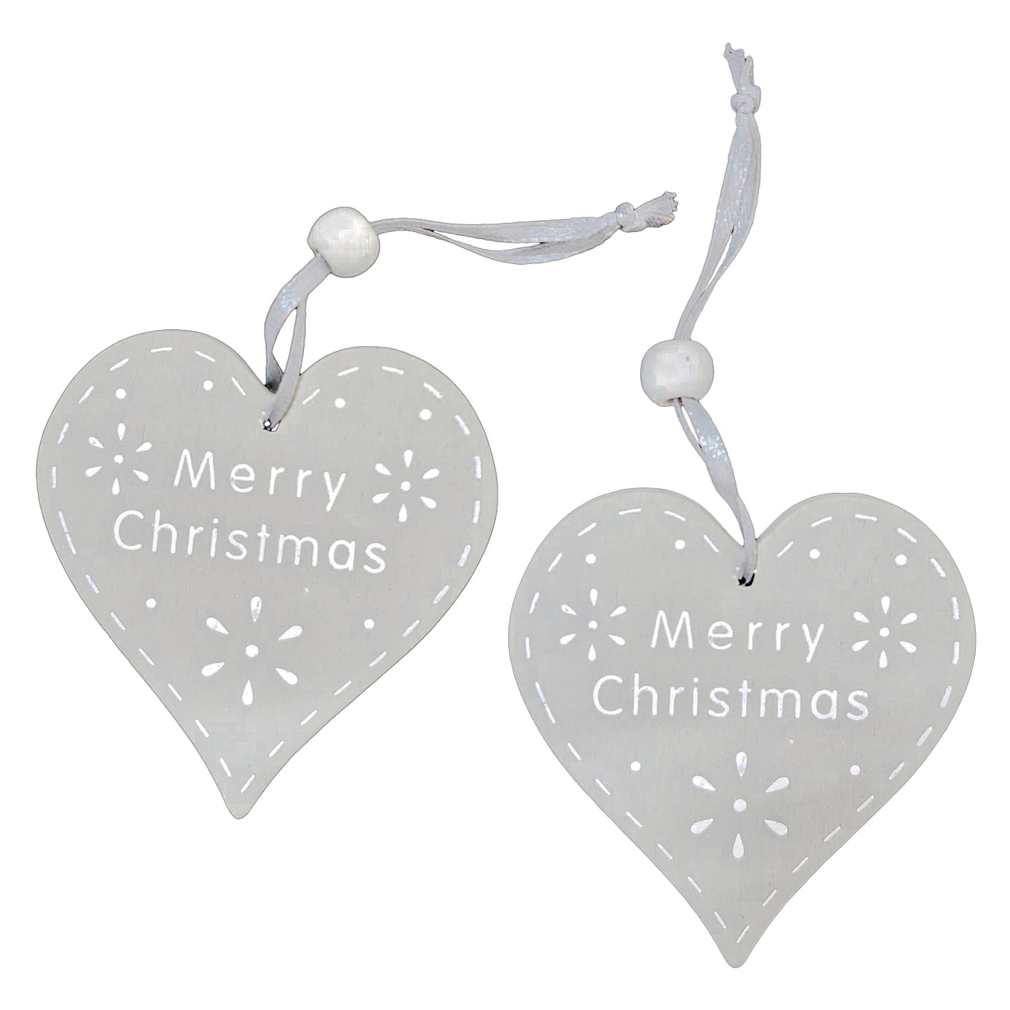 Lot de deux plaques en bois en forme de coeur avec la phrase Joyeux Noël, décoration de Noël, guirlande à accrocher au sapin, dans la maison, salle de bain, cuisine, porte d'entrée