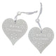 Set due targhette in legno a forma di cuore con frase Merry Christmas, decorazione natalizia, ghirlanda da appendere sull'albero, in casa, bagno, cucina, porta d'ingresso
