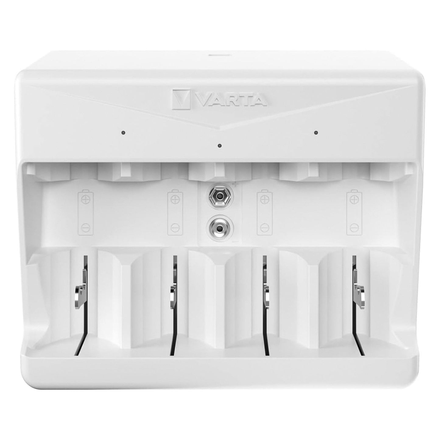 Varta Chargeur de Piles Universel pour AA, AAA, C, D et 9V, Chargeur de Piles Rechargeables avec Indicateur LED