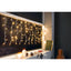 GESCO Rideau lumineux extérieur 9m, 200 lumières LED chaudes avec flash, lumières LED décoratives de Noël, éclairage domestique, guirlande lumineuse