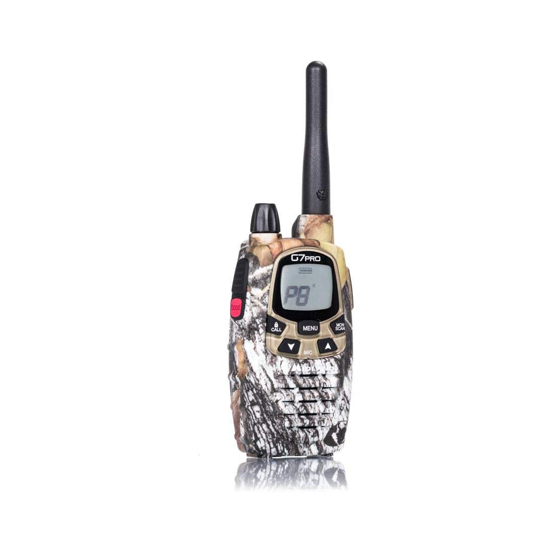 Midland Camouflage G7 Pro transceiver, 16 channel dual band transceiver and LCD display