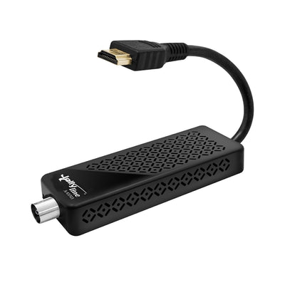 Jolly Line Decoder DVB-T2 HEVC 10Bit, per retro tv con cavo HDMI integrato