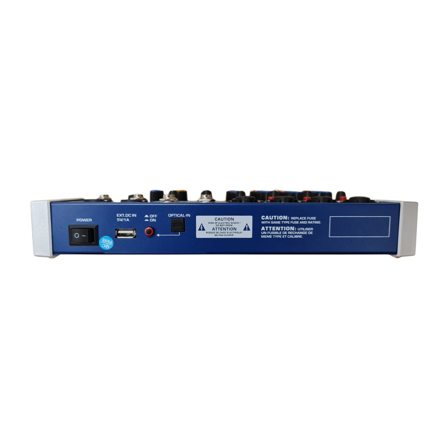 Audiodesign Pro Mixer audio professionale, console con 4 canali, bluetooth, 24 effetti DSP e ingresso Ottico Toslink