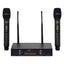 AudioDesign PRO PMU D2 Set of control unit and 2 UHF microphones, professional handheld radio microphone kit, wireless microphone with True Diversity technology