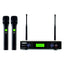 AudioDesign PRO PMU 2212 Set of control unit and 2 UHF ice cream microphones, professional handheld radio microphone kit, wireless microphone with body pack