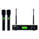 AudioDesign PRO PMU 2212 Set of control unit and 2 UHF ice cream microphones, professional handheld radio microphone kit, wireless microphone with body pack