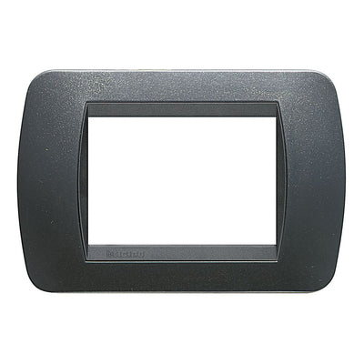 Bticino Placca 3 moduli per supporto, placchetta interruttore luce, della serie Livinglight