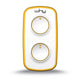 WHY EVO MINI Telecomando rolling code multifrequenza da 280 a 868 mhz, apricancello autoapprendente programmabile, radiocomando ad ampio raggio con 4 pulsanti, pure yellow