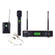 AudioDesign PRO PMU 2212HBP Ensemble d'unité de commande avec microphone à glace et microphone serre-tête UHF, kit de microphone radio portable professionnel, microphone sans fil avec body pack