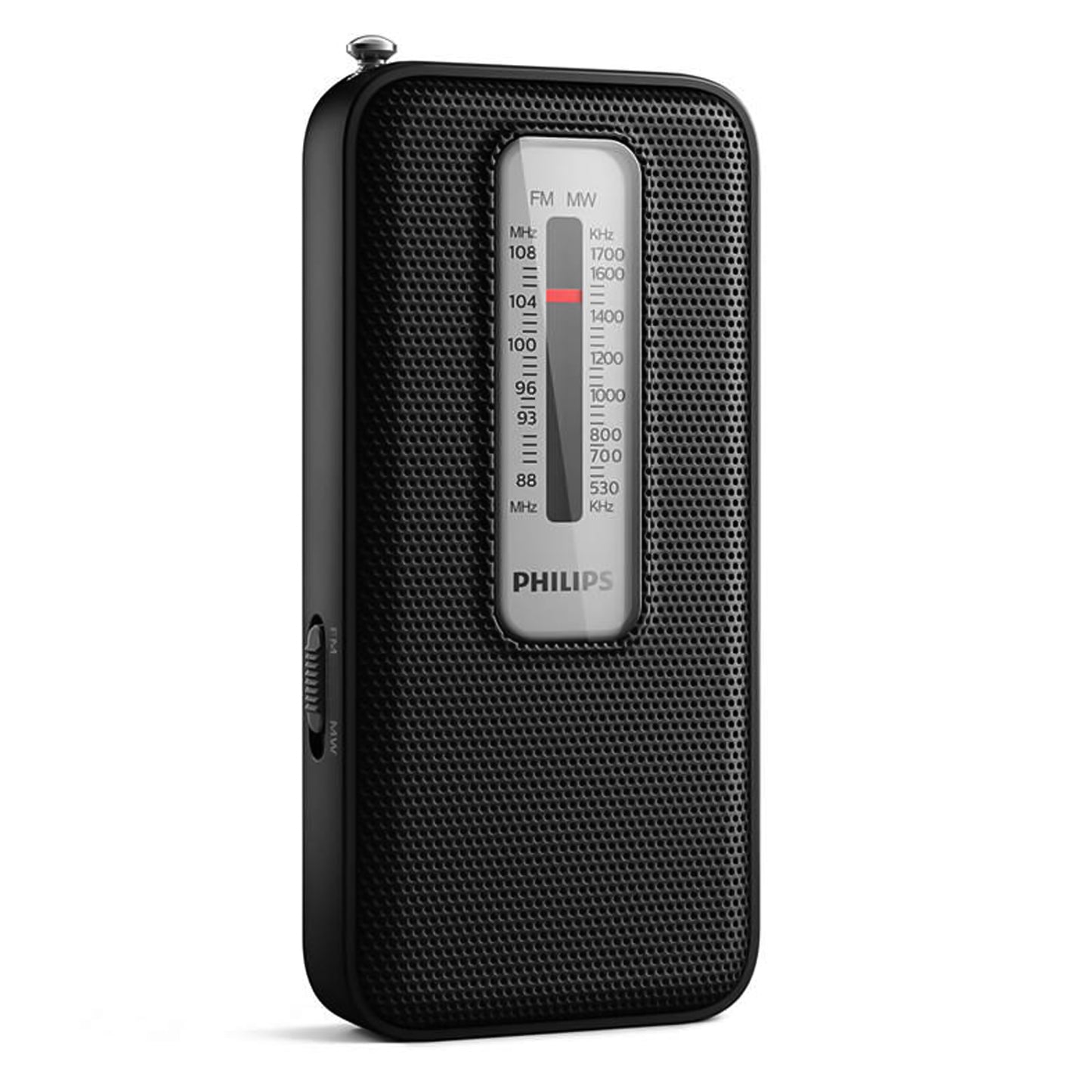 Philips Pocket Classic Radio FM MW portable et de poche avec antenne rétractable, haut-parleur mono intégré, entrée casque jack 3,5 mm