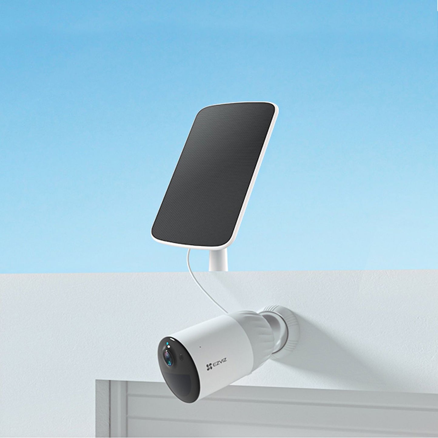 Ezviz pannello solare ad alta efficienza fino a 4.2W di potenza con cavo da 4 metri, impermeabile e resistente alle intemperie, dimensioni ridotte