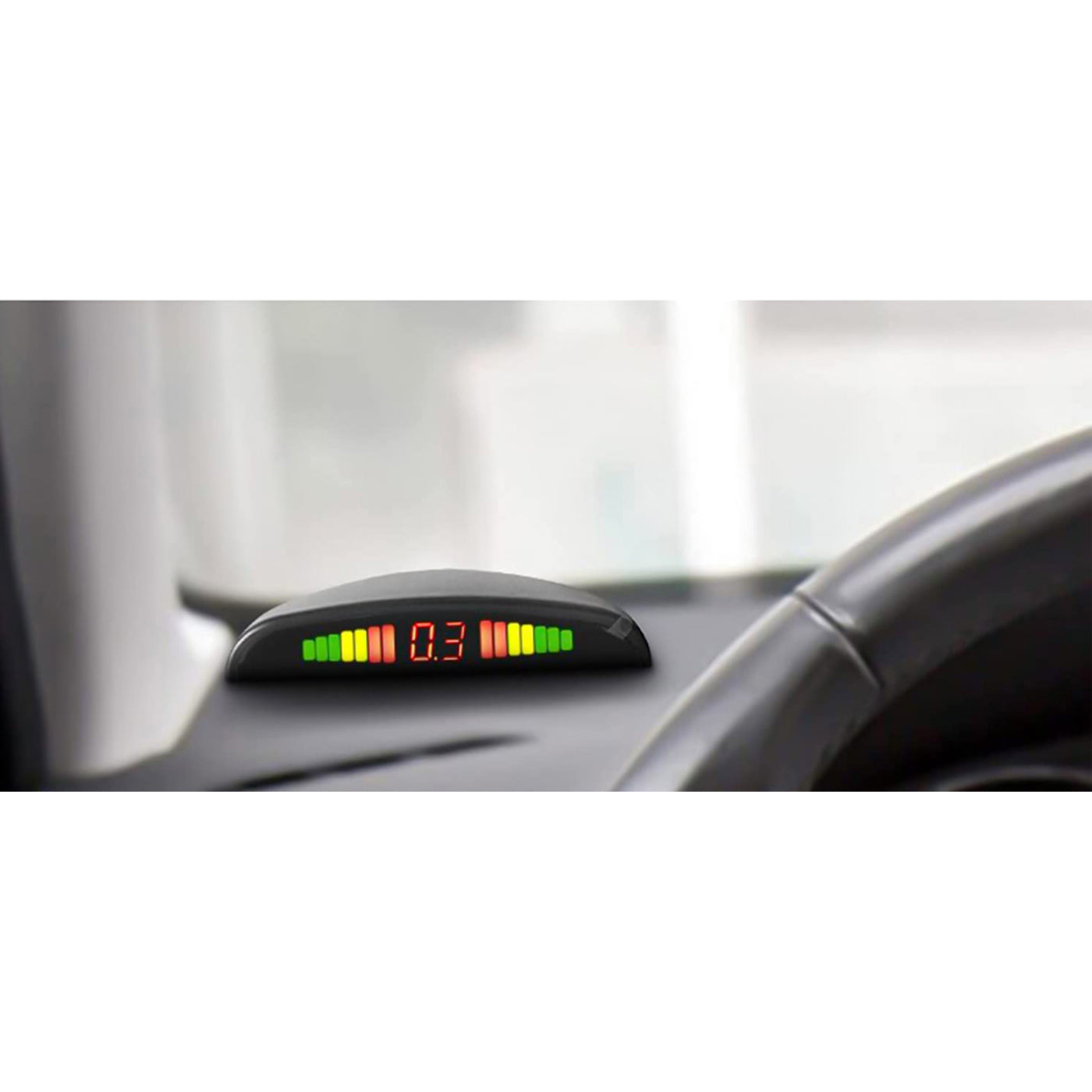 Alcapower 970051 Kit de 4 capteurs de recul, affichage numérique avec indicateurs LED et avertissement sonore, câble de 15 mètres, unité de commande intégrée