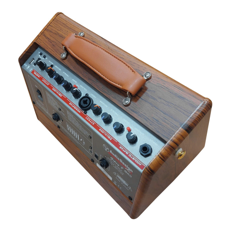 AudioDesign Pro Gipsy 8 MKII Amplificatore portatile 50W per chitarra e microfono, amplificatore con batteria ricaricabile e tracolla