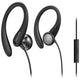 Philips Casque filaire pour fitness et sport, écouteurs avec microphone, résistant à la transpiration et aux éclaboussures IPX2, coussinets d'oreille flexibles, commande par bouton-poussoir, noir