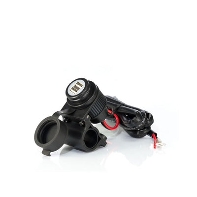 Kit d'alimentation pour guidon Midland avec double prise USB, adaptateur USB pour motos