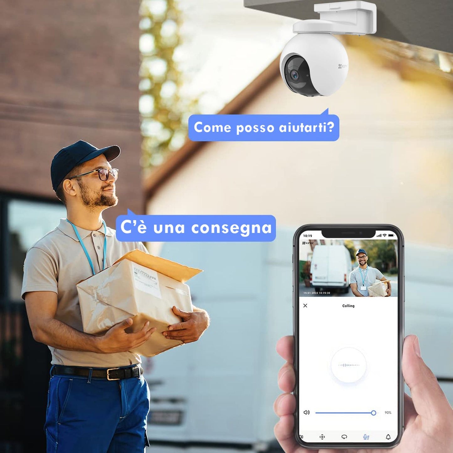 EZVIZ EB8 4G Wi-Fi Battery Powered Video Surveillance Camera, 4G Battery Powered Motorized Video Camera, 2K Resolution, Night Vision, Waterproof