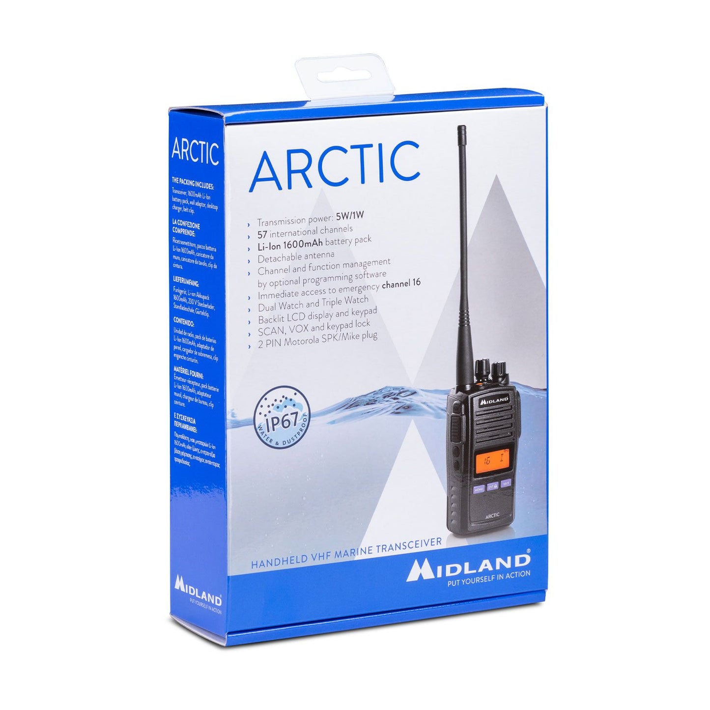 Midland Portable Transceiver, ARCTIC Portable Marine Transceiver, 57 International Channels