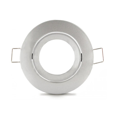 Alpha Elettronica Supporto satinato per lampada led, ghiera orientabile, GU10 - Ø83mm, supporto per lampadina