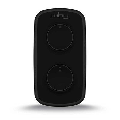 WHY EVO MINI Télécommande multi-fréquences à code tournant de 280 à 868 MHz, ouvre-portail programmable à auto-apprentissage, radiocommande large portée à 4 boutons, noir intense