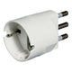 Bticino Adattatore con spina 2P+T 16A e presa tedesca, colore bianco, presa schuko