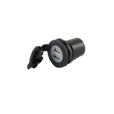 Alphaelettronica Adattatore USB con due uscite USB, caricatore per auto con uscita USB, 10,5 W