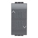 Bticino pulsante doppio (1P/NO)+(1P/NO) interbloccato, interruttore basculante, pulsante doppio 10A 250 Vac, colore antracite, serie living