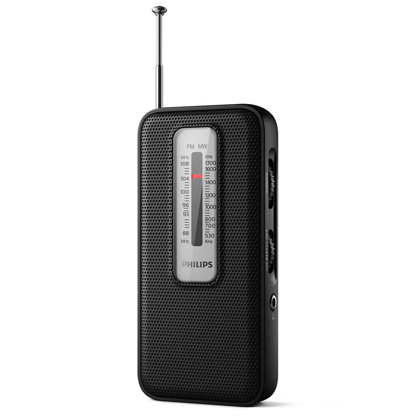 Philips Pocket Classic Radio FM MW portable et de poche avec antenne rétractable, haut-parleur mono intégré, entrée casque jack 3,5 mm