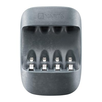 Varta Caricabatterie veloce per AA e AAA, 4 slot, carica pile ministilo e stilo in 1.5 ore, indicatore di carica LED, materiale ecosostenibile