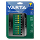 Varta Charger for AA and AAA, 8 slots, charges AA and AA batteries in 4 hours, LCD screen with charge percentage