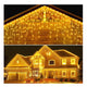 GESCO Outdoor light curtain 9m, 200 warm LED lights with flash, Christmas decorative LED lights, home lighting, garland light
