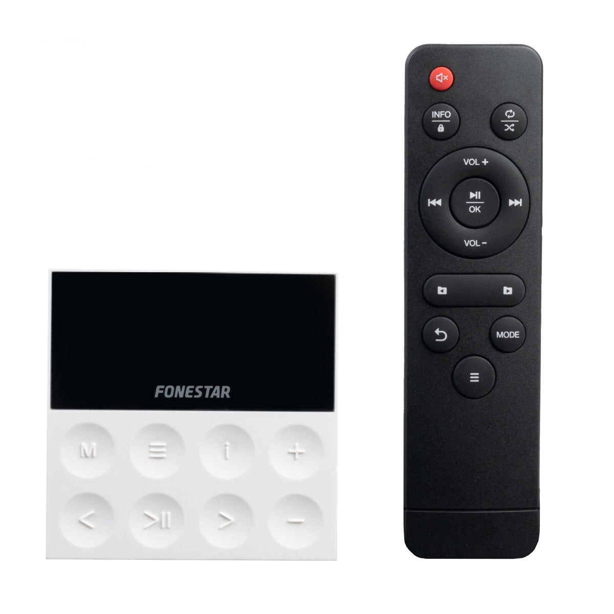 Fonestar KS-WALL Audio system set complete with 4 speakers, a wall player amplifier, a remote control, Bluetooth, USB, MP3