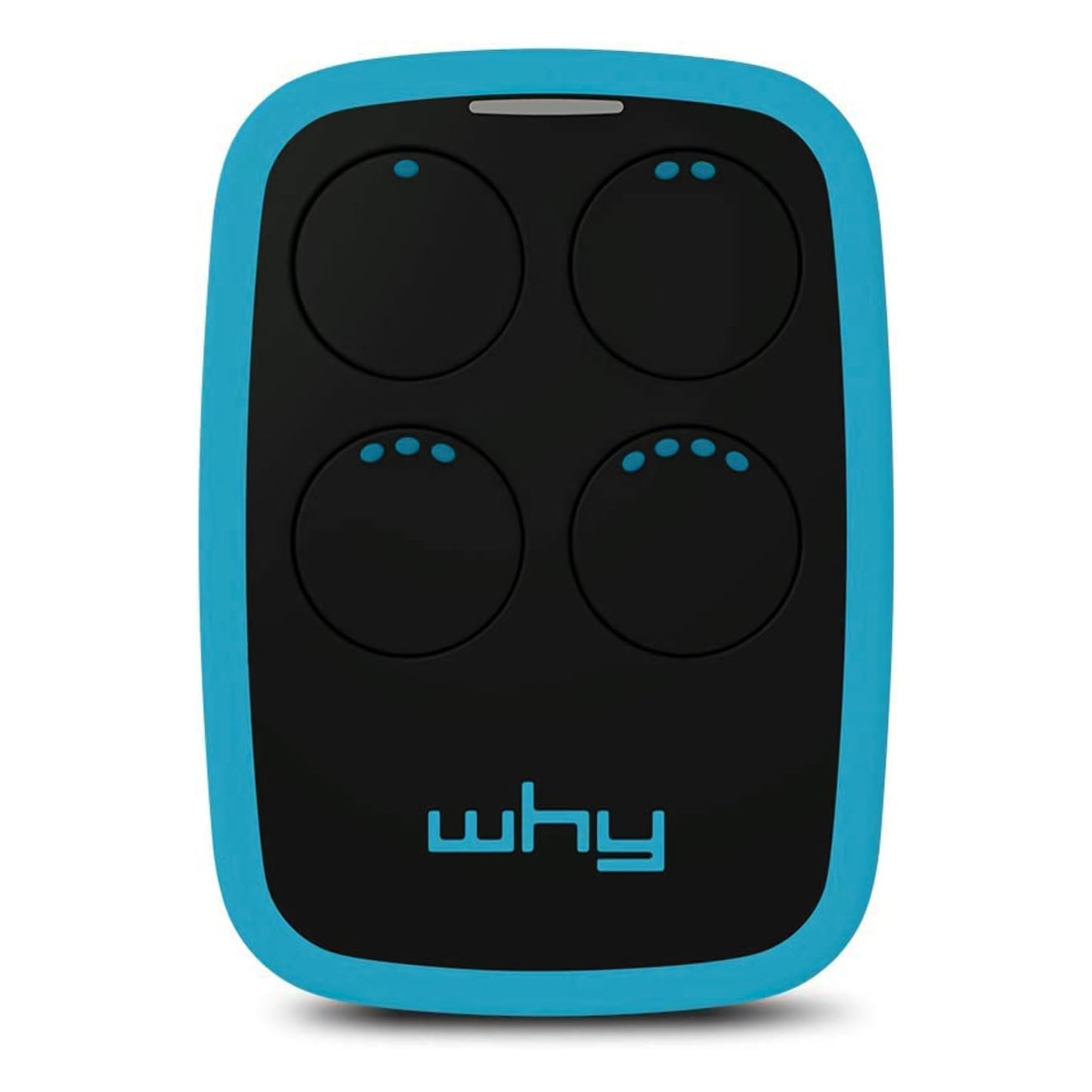 WHY EVO Multi-frequency rolling code remote control from 280 to 868 MHz with Visor Clip, programmable self-learning gate opener, wide-range remote control with 4 buttons, Sky Blue