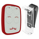WHY EVO Telecomando rolling code multifrequenza da 280 a 868 mhz con Visor Clip, apricancello autoapprendente programmabile, radiocomando ad ampio raggio con 4 pulsanti, rosso Red Granade