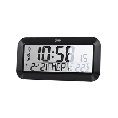 Trevi Orologio digitale da parete radiocontrollato con display Lcd OM 3528 D NERO