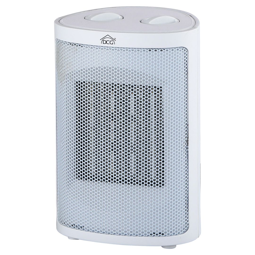 DCG Poêle avec éléments chauffants en céramique, design élégant, résistance électrique avec thermostat réglable
