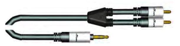 AudioDesign Pro Professional Adapter Cable 3.5 M Stereo Jack to 2 M RCA Outputs, 3 m X-Pro Line VX200-3